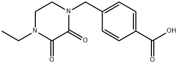 4-[(4-ethyl-2,3-dioxopiperazin-1-yl)methyl]benzoic acid Struktur