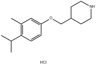 4-[(4-Isopropyl-3-methylphenoxy)methyl]piperidinehydrochloride Struktur