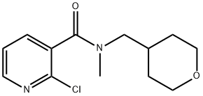 2-Chloro-N-methyl-N-(tetrahydro-2H-pyran-4-ylmethyl)nicotinamide Struktur