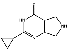 2-Cyclopropyl-6,7-dihydro-5H-pyrrolo-[3,4-d]pyrimidin-4-ol Structure