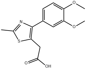 [4-(3,4-Dimethoxy-phenyl)-2-methyl-thiazol-5-yl]-acetic acid Struktur