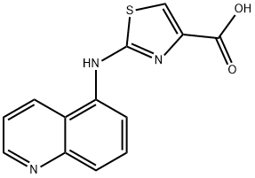 2-(喹啉-5-基氨基)-1,3-噻唑-4-甲酸, 1189749-55-0, 結(jié)構(gòu)式
