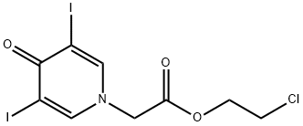 2-Chloroethyl (3,5-diiodo-4-oxo-1(4H)-pyridinyl)acetate Struktur