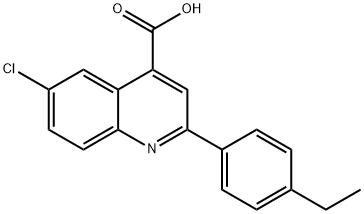 6-CHLORO-2-(4-ETHYLPHENYL)QUINOLINE-4-CARBOXYLICACID Struktur
