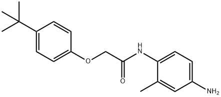 N-(4-Amino-2-methylphenyl)-2-[4-(tert-butyl)-phenoxy]acetamide Struktur