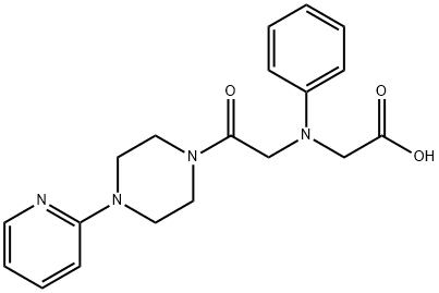 [[2-oxo-2-(4-pyridin-2-ylpiperazin-1-yl)ethyl](phenyl)amino]acetic acid Struktur