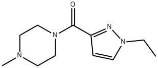1-[(1-ethyl-1H-pyrazol-3-yl)carbonyl]-4-methylpiperazine Struktur