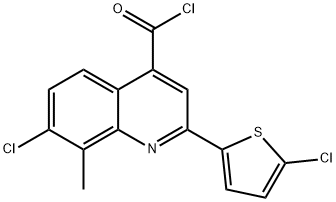 7-chloro-2-(5-chloro-2-thienyl)-8-methylquinoline-4-carbonyl chloride Struktur