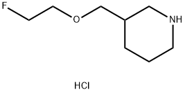 3-[(2-Fluoroethoxy)methyl]piperidine hydrochloride Struktur