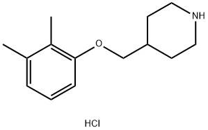 4-[(2,3-Dimethylphenoxy)methyl]piperidinehydrochloride Struktur