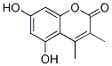 5,7-Dihydroxy-3,4-dimethyl-2H-chromen-2-one Struktur