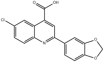 2-(1,3-BENZODIOXOL-5-YL)-6-CHLOROQUINOLINE-4-CARBOXYLIC ACID Struktur
