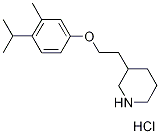 3-[2-(4-Isopropyl-3-methylphenoxy)ethyl]-piperidine hydrochloride Struktur