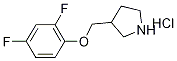 3-[(2,4-Difluorophenoxy)methyl]pyrrolidinehydrochloride Struktur