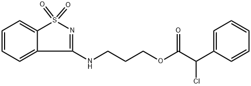 benzeneacetic acid, alpha-chloro-, 3-[(1,1-dioxido-1,2-ben Struktur