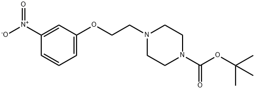 tert-butyl 4-[2-(3-nitrophenoxy)ethyl]tetrahydro-1(2H)-pyrazinecarboxylate Struktur