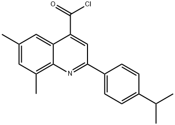 2-(4-isopropylphenyl)-6,8-dimethylquinoline-4-carbonyl chloride Struktur