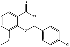 2-[(4-chlorobenzyl)oxy]-3-methoxybenzoyl chloride Struktur