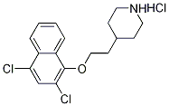 4-{2-[(2,4-Dichloro-1-naphthyl)oxy]-ethyl}piperidine hydrochloride Struktur