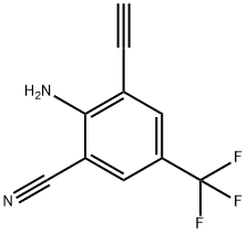 2-Amino-3-ethynyl-5-(trifluoromethyl)-benzenecarbonitrile Struktur