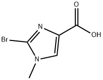 2-Bromo-1-methyl-1H-imidazole-4-carboxylic  acid Struktur
