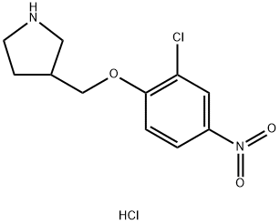 3-[(2-Chloro-4-nitrophenoxy)methyl]pyrrolidinehydrochloride Struktur