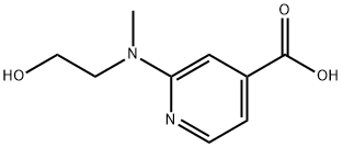 2-[(2-Hydroxyethyl)(methyl)amino]isonicotinic acid Struktur