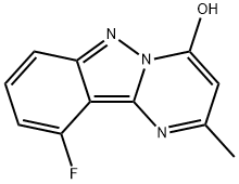 10-Fluoro-2-methylpyrimido[1,2-b]indazol-4-ol Struktur