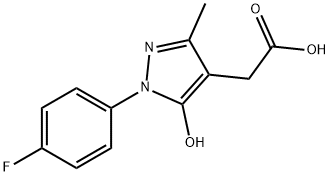 [1-(4-Fluorophenyl)-5-hydroxy-3-methyl-1H-pyrazol-4-yl]acetic acid Struktur