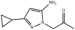 1-(5-氨基-3-環(huán)丙基-1H-吡唑-1-基)丙酮 結(jié)構(gòu)式