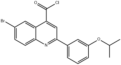 6-bromo-2-(3-isopropoxyphenyl)quinoline-4-carbonyl chloride Struktur