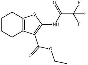 2-(三氟乙酰氨基)-4,5,6,7-四氫-1-苯并噻吩-3-羧酸乙酯 結(jié)構(gòu)式