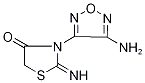 3-(4-Amino-1,2,5-oxadiazol-3-yl)-2-imino-1,3-thiazolidin-4-one Struktur