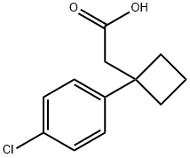 2-[1-(4-Chlorophenyl)cyclobutyl]acetic acid Struktur
