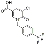 3-Chloro-1-[4-(trifluoromethyl)benzyl]pyridin-2-one-5-carboxylic acid 97% Struktur