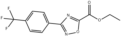 Ethyl 3-[4-(trifluoromethyl)phenyl]-1,2,4-oxadiazole-5-carboxylate Struktur