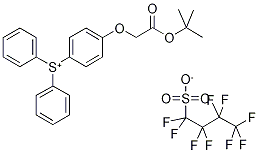 tert-Butyl 2-[4-(diphenylsulphonium)phenoxy] acetate, nonaflate salt Struktur