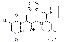 2-AMINO-N-[1-BENZYL-3-(3-TERT-BUTYLCARBAMOYL-OCTAHYDRO-ISOQUINOLIN-2-YL)-2-HYDROPROPYL]-SUCCINAMIDE, , 結(jié)構(gòu)式