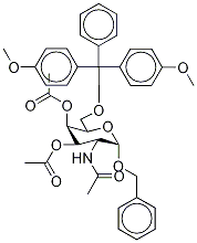 Benzyl 2-Acetamido-2-deoxy-3,4-di-O-acetyl-6-O-dimethoxytrityl-α- D-galactopyranoside Struktur