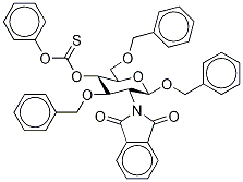 Benzyl 2-Deoxy-2-phthalimido-3,6-di-O-benzyl-4-O-[phenoxy(thiocarbonyl)]--D-glucopyranoside Struktur