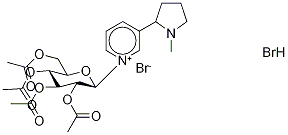 1-(Glucosyl Tetraacetate)-3-(1-Methyl-2-pyrrolidinyl)pyridiniuM BroMide HydrobroMide Struktur