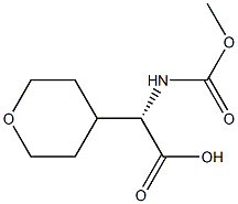 (S)-2-(Methoxycarbonylamino)-2-(tetrahydro-2H-pyran-4-yl)ethanoic acid Struktur