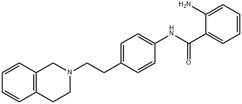 2-aMino-N-(4-(2-(3,4-dihydroisoquinolin-2(1H)-yl)ethyl)phenyl)benzaMide Struktur