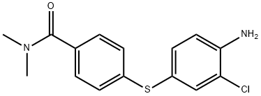 4-(4-aMino-3-chlorophenylthio)-N,N-diMethylbenzaMide Struktur