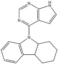 9-(7H-pyrrolo[2,3-d]pyriMidin-4-yl)-2,3,4,4a,9,9a-hexahydro-1H-carbazole Struktur