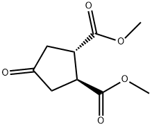 1,2-Cyclopentanedicarboxylic acid, 4-oxo-, 1,2-diMethyl ester, (1S,2S)- Struktur