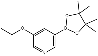 3-乙氧基-5-(4,4,5,5-四甲基-1,3,2-二氧雜環(huán)戊硼烷-2-基)吡啶, 1171892-40-2, 結(jié)構(gòu)式