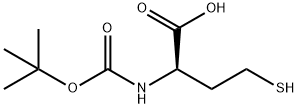 (R)-2 - ((叔丁氧基羰基)氨基)-4-巰基丁酸 結構式