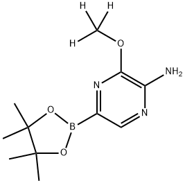 3-(Methoxy-d3)-5-(4,4,5,5-tetraMethyl-1,3,2-dioxaborolan-2-yl)pyrazin-2-aMine Struktur