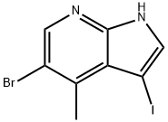 5-BroMo-3-iodo-4-Methyl-7-azaindole Struktur